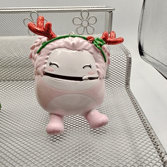 Squishmallow Christmas Ornaments - Penguin and Pink Yeti. Box has tear in it. - Picture 2 of 6